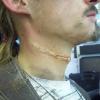 Scarred neck make-up fx for film Hard Shoulder